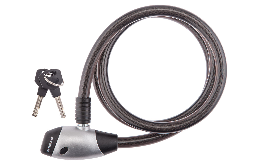 Трос-замок 84812, 15х1500 мм, с ключом, чёрный 540076