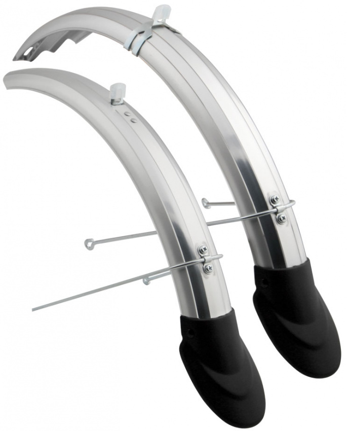 Комплект крыльев 20&quot; SP56A 7A полноразмерные пластиковые серебр. с брызговиками 