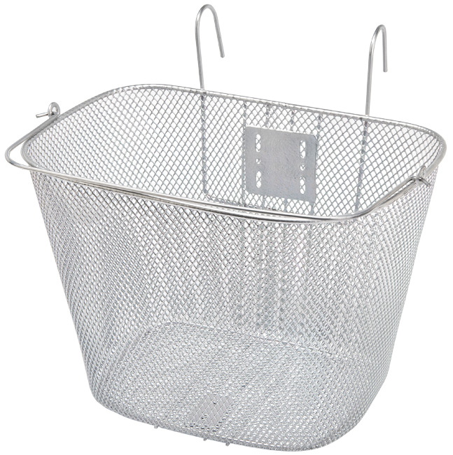 Велокорзина передняя JL-045-2 серебр. навесная на руль с крепл. для 28&quot; 270043