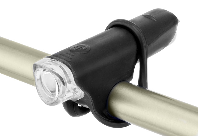 Фонарь передний на руль JY-267-G, 1 суперяркий светодиод, пластик, чёрный 560102