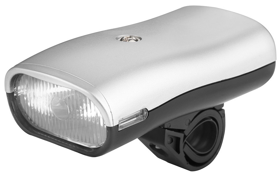 Фонарь передний JY-820 3 лампочки накаливания серебристо-чёрный 560042