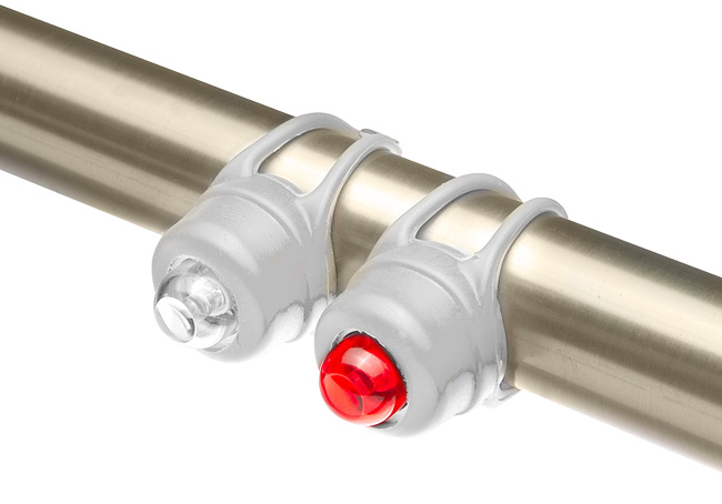 Фонари габаритные JY-320F+JY-320T, передний с белым, задний с красным светодиода