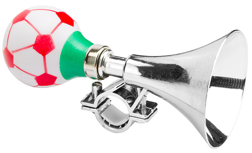 Клаксон 71GL-02 &quot;Футбольный мяч&quot; пластик/ПВХ красно-серебристый. 210205
