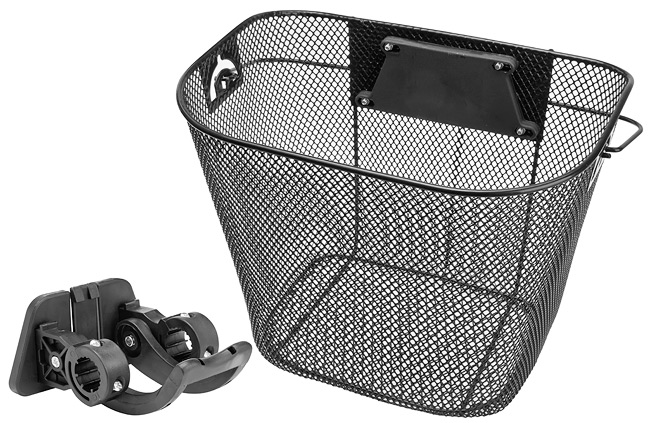 Велокорзина JL-285 передняя, с быстросъём. крепл. (22,2мм), с ручками, стальная, 270068 