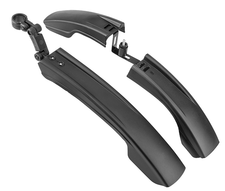 Комплект крыльев 24&quot;-26&quot; XGNB-014, полуфэтбайк, пластик, чёрные 610205