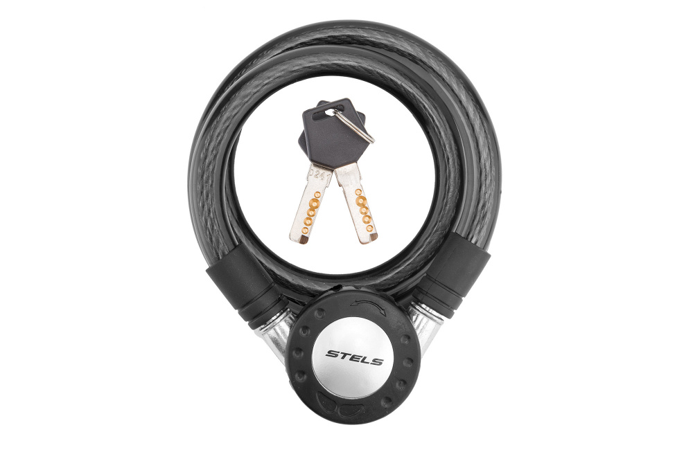 Трос-замок 87708, 12х1200 мм, чёрный