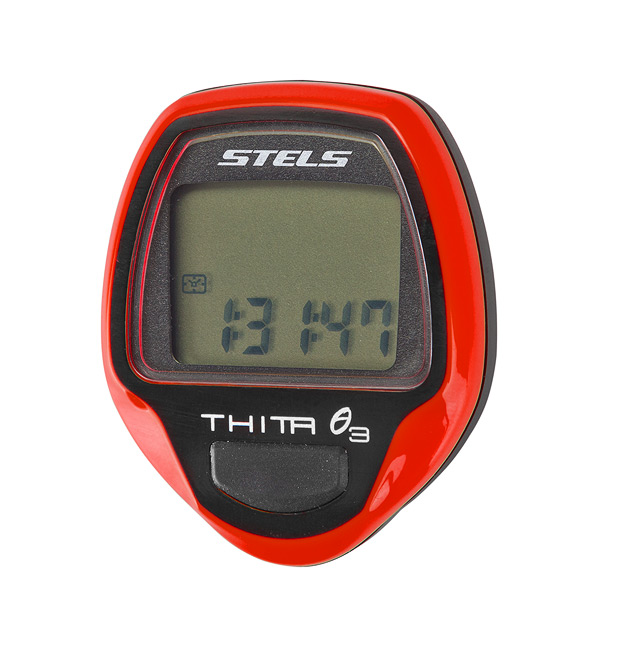 Велокомпьютер Thita-3 10 функций, красный 60037