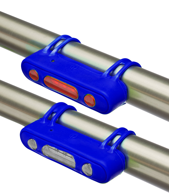 Фонари габаритные JY-7013, передний с 5 белыми светодиодами задний с 5 красными 