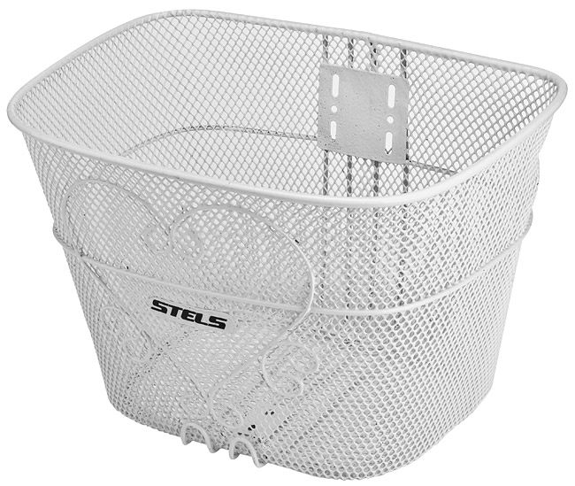 Велокорзина передняя JL-073 для 28&quot;, стальная белая