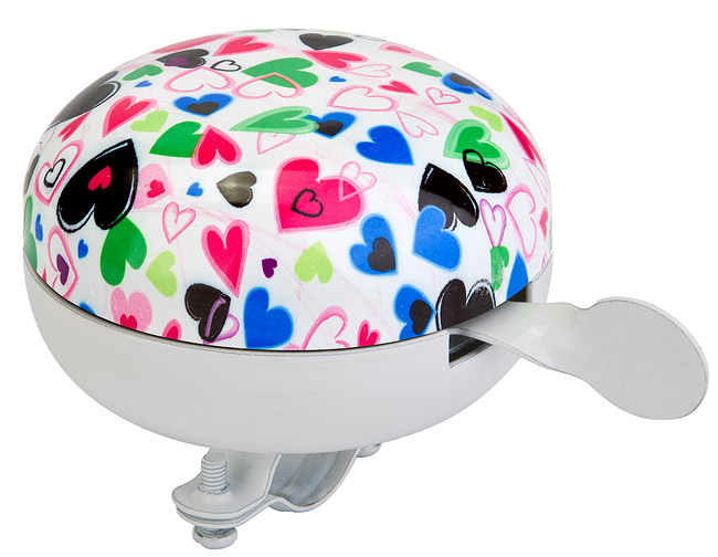 Звонок 57R-02 &quot;Сердечки&quot; диам.80 мм алюминий/сталь 210153