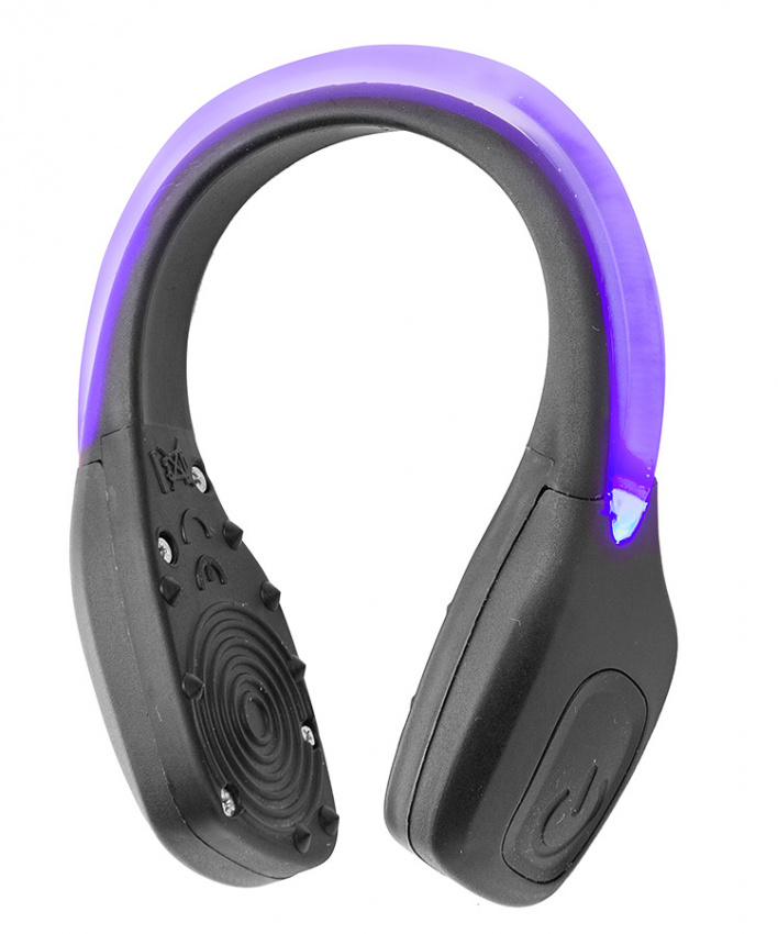 Браслет светящийся  JY-3004 2 красных  светодиода, 2 режима, черный