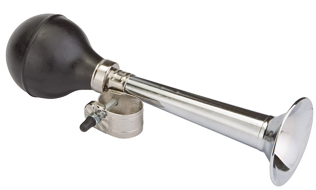 Клаксон 85B-01 сталь/резина чёрно-хромированный 210181