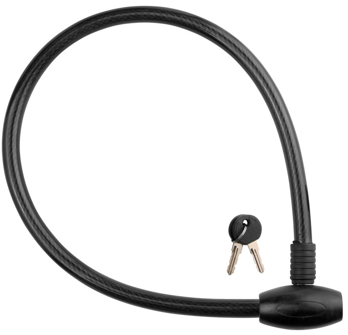 Трос-замок 84308, 15х800 мм, чёрный