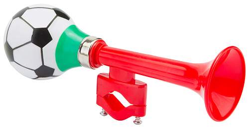 Клаксон 73L-02 &quot;Футбольный мяч&quot; пластик/ПВХ чёрно-красный 210207