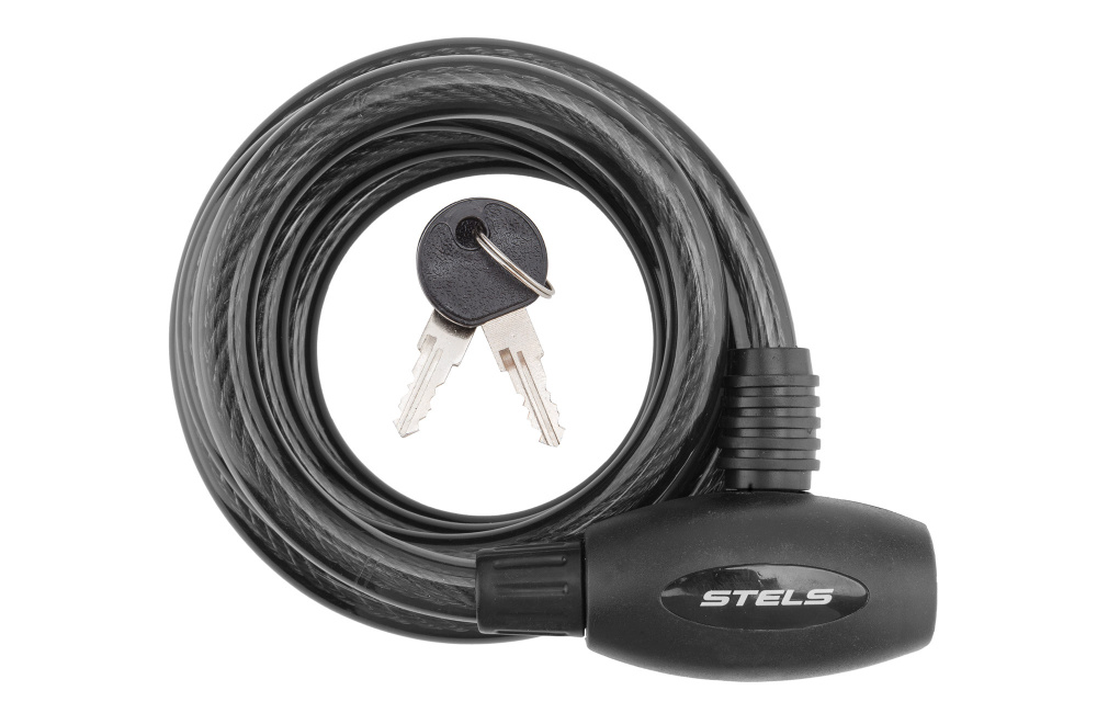 Трос-замок 87306 дл. 1500 мм, диам. 12 мм, чёрный.  540014