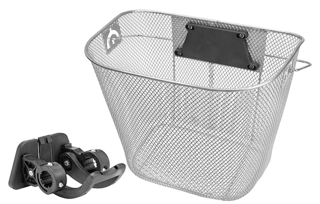 Велокорзина JL-285 передняя, с быстросъём. крепл. (31,8мм), с ручками, стальная,