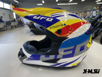 Шлем кроссовый HETOSHI UFD XD1-43 цв. Бело-сине-красно-желтый р. XL