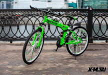 Велосипед на литых дисках стиль Ленд Ровер 10 лучей зеленый