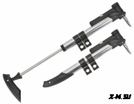 Насос ZF-010 ручной алюминиевый с манометром серебристо-чёрный