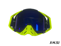 Очки мотокросс 100% XD3-6 коробка цв. оправы Желтый цв. стекла Синий