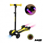 Самокат 3-х кол. 120мм. Moby Kids Junior Rocket , PU свет.фара+звук+дым 641156