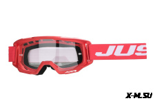Очки для мотокросса JUST1 VITRO красные/белые, зеркальные