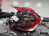 Шлем кроссовый HETOSHI AD3-12 цв. Черно-красный  р. M