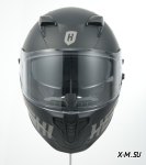 Шлем интеграл HETOSHI FF938 MATTE BLACK double visor Цв.Черно-серый р.XL