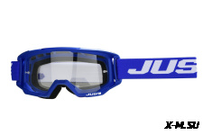 Очки для мотокросса JUST1 VITRO синие/белые, зеркальные