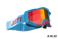 Очки для мотокросса JUST1 IRIS PULSAR бирюзовые/красные, красные