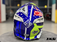 Шлем кроссовый HETOSHI Сине-желто-красный AD3-14 цв.  р. S