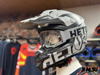 Шлем кроссовый HETOSHI OF836 EXOSS CROSS PRO MX289 цв.Серый с черными вставками Матовый р.M