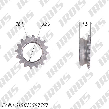 Звезда вала коленчатого 153FMI, 154FMI 16T