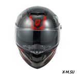 Шлем интеграл карбоновый HETOSHI FF936S CARBON RED WHITE р.XXL