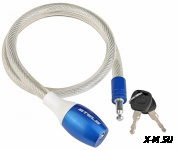 Трос-замок 84353 длина 800мм, диам. 12мм, сине-стальной