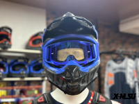 Шлем кроссовый HETOSHI OF836 EXOSS CROSS PRO MX289 цв.Черно-синий Матовый р.L