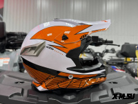 Шлем кроссовый HETOSHI AD2-3 цв. Бело-оранжевый р. XXL