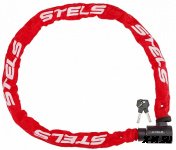 Цепь-замок 85803 в тканевой оплётке, с ключом, 6х1200 мм, красный 540042