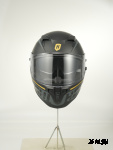 Шлем интеграл HETOSHI FF938 double visor Цв.Черно-серо-золотой Матовый р.S