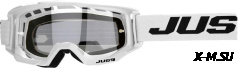 Очки для мотокросса JUST1 VITRO белые, зеркальные