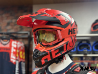Шлем кроссовый HETOSHI OF836 EXOSS CROSS PRO MX289 цв.Красный с черными вставками Матовый р.XS