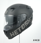 Шлем интеграл HETOSHI FF938 MATTE BLACK double visor Цв.Черно-серый р.L