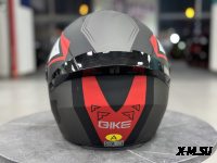 Шлем интеграл HETOSHI XD1-242 цв. Черно-серо-красный  р. XL