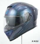 Шлем интеграл карбоновый HETOSHI FF936S CARBON 6K CUBIC CHAMELEON BLUE р.L