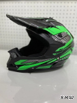 Шлем кроссовый HETOSHI EDX цв. Черно-зеленый р. L