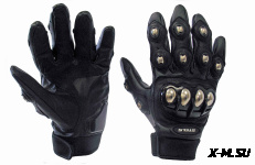 Перчатки мотоциклетные ST02B из искуственн.кожи